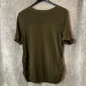Elegant Olive Short Sleeve Women's Top